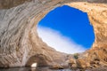 Sykia Cave at Melos Island, Greece Royalty Free Stock Photo