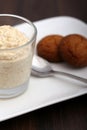 Syllabub on a plate with cookies