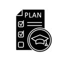 Syllabus black glyph icon Royalty Free Stock Photo