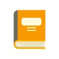 Syllabus book icon flat isolated vector