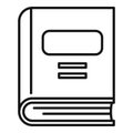 Syllabus book icon, outline style