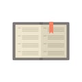 Syllabus instruction book icon flat isolated vector