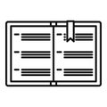 Syllabus instruction book icon, outline style