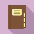 Syllabus paper folder icon, flat style