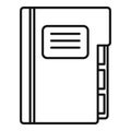 Syllabus paper folder icon, outline style