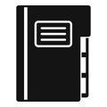 Syllabus paper folder icon, simple style
