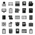 Syllabus plan icons set, simple style