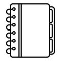 Syllabus planner icon, outline style