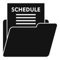 Syllabus schedule icon, simple style