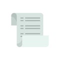 Syllabus test paper icon flat isolated vector