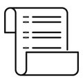 Syllabus test paper icon, outline style