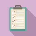 Syllabus to do list icon, flat style