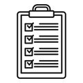 Syllabus to do list icon, outline style