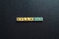 Syllabus - word concept on cubes Royalty Free Stock Photo