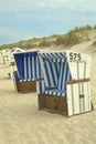 Sylt beach chairs Royalty Free Stock Photo
