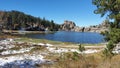 Sylvan Lake Rocks and Snow Black Hills South Dakota Royalty Free Stock Photo