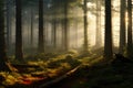 Sylvan Serenity: Sunlight in the Dense Forest.
