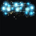 Sylvester party aund fireworks Royalty Free Stock Photo