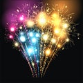 Sylvester party aund fireworks Royalty Free Stock Photo