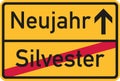 From Sylvester to New year - german sign