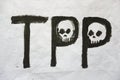 Symbol against the signature / ratification of the TPP trans-pacific partnership