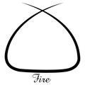 Symbol of the alchemical element of fire Royalty Free Stock Photo