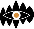 Symbol All Seeing Eye. Tongues Flames