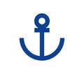 Symbol of an anchor in blues Royalty Free Stock Photo