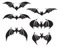 Symbol of bat with big wings