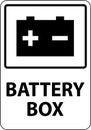 Symbol Battery Sign Battery Box On White Background