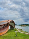 The symbol of the begin Chao Phraya river at the city of Nakhonsawan, Thailand