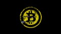ASCII bitcoin glitch yellow
