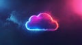 symbol blinking cloud upload icon Royalty Free Stock Photo