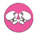 symbol boxing gloves icon design
