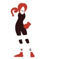 Symbol of boxing woman
