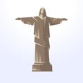 Symbol of brazil in rio statue of jesus Royalty Free Stock Photo