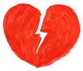 Symbol of broken love Royalty Free Stock Photo