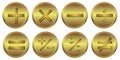 8 symbol Calculator gold icon