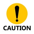 Symbol caution sign icon,Exclamation mark ,Warning Dangerous icon on white background Royalty Free Stock Photo