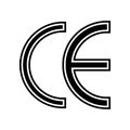 symbol CE mark icon. Element of logistics for mobile concept and web apps icon. Glyph, flat icon for website design and Royalty Free Stock Photo