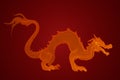 symbol of chinese new year. long flying dragon kite. vector 3d illustration Royalty Free Stock Photo