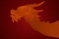 symbol of chinese new year. long flying dragon kite. vector 3d illustration Royalty Free Stock Photo