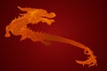symbol of chinese new year. long flying dragon kite. vector 3d illustration Royalty Free Stock Photo