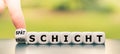 Symbol for choosing the `early shift` `FrÃÂ¼hschicht` in German or the `late shift` SpÃÂ¤tschicht` in German.