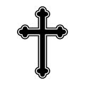 Symbol of a church cross. Christianity religion symbol