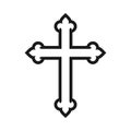 Symbol of a church cross. Christianity religion symbol