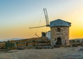 Symbol of the city of Bodrum Turkey ancient windmill on a hill Royalty Free Stock Photo