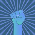 Symbol clenched fist hand illustration Royalty Free Stock Photo