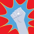 Symbol clenched fist hand illustration Royalty Free Stock Photo
