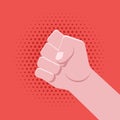 Symbol clenched fist hand illustration Royalty Free Stock Photo